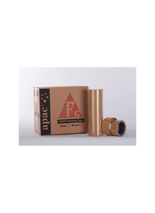 APAC - Apac Packaging Tape 2 Inches x 40 Micron, Brown, for Carton Sealing, Shipping and Packing Tape (100 Yards x 2 Inch, 3) - Image 1