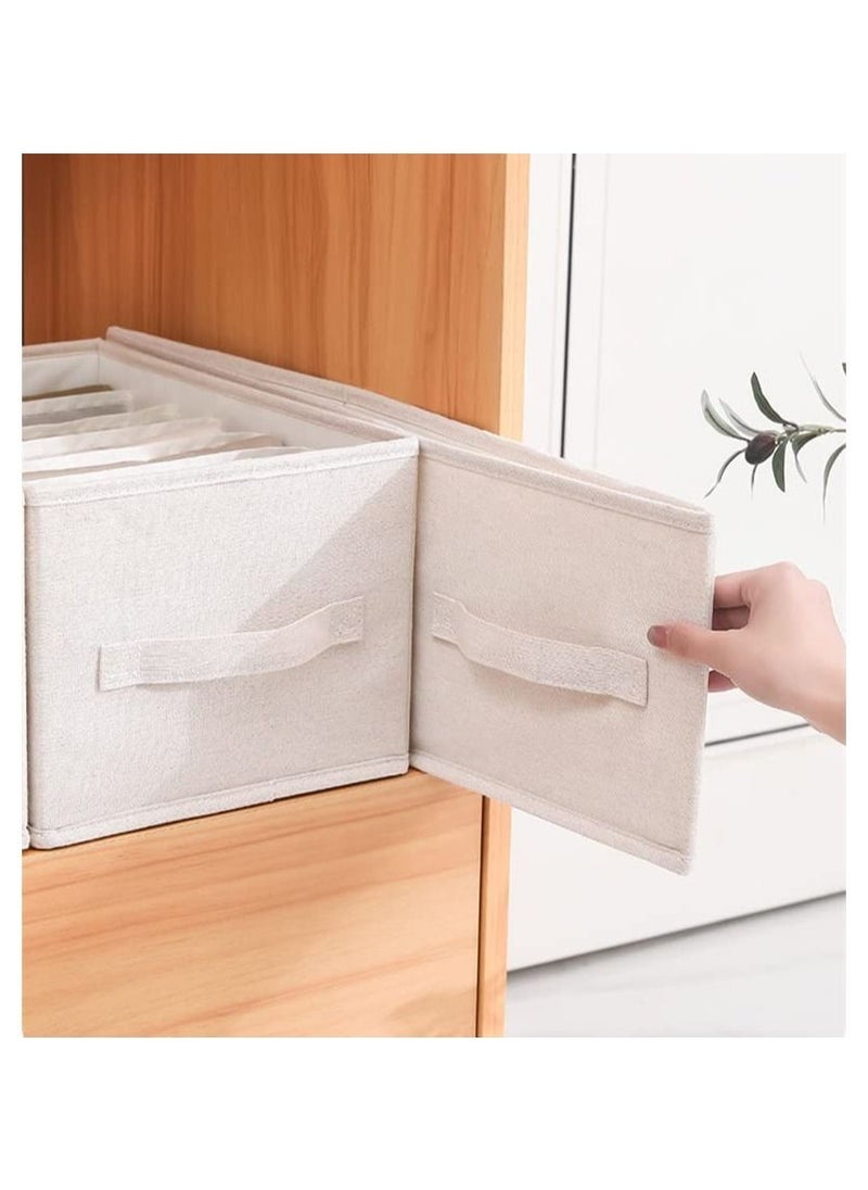 Hawaii Wardrobe Clothes Organizer Jeans Organizer for Closet Drawer Clothing Storage Box Washable and Foldable Mesh Separation Box for T-shirt Pants Legging Jeans 7 Grids 2 Pack  - Image 3