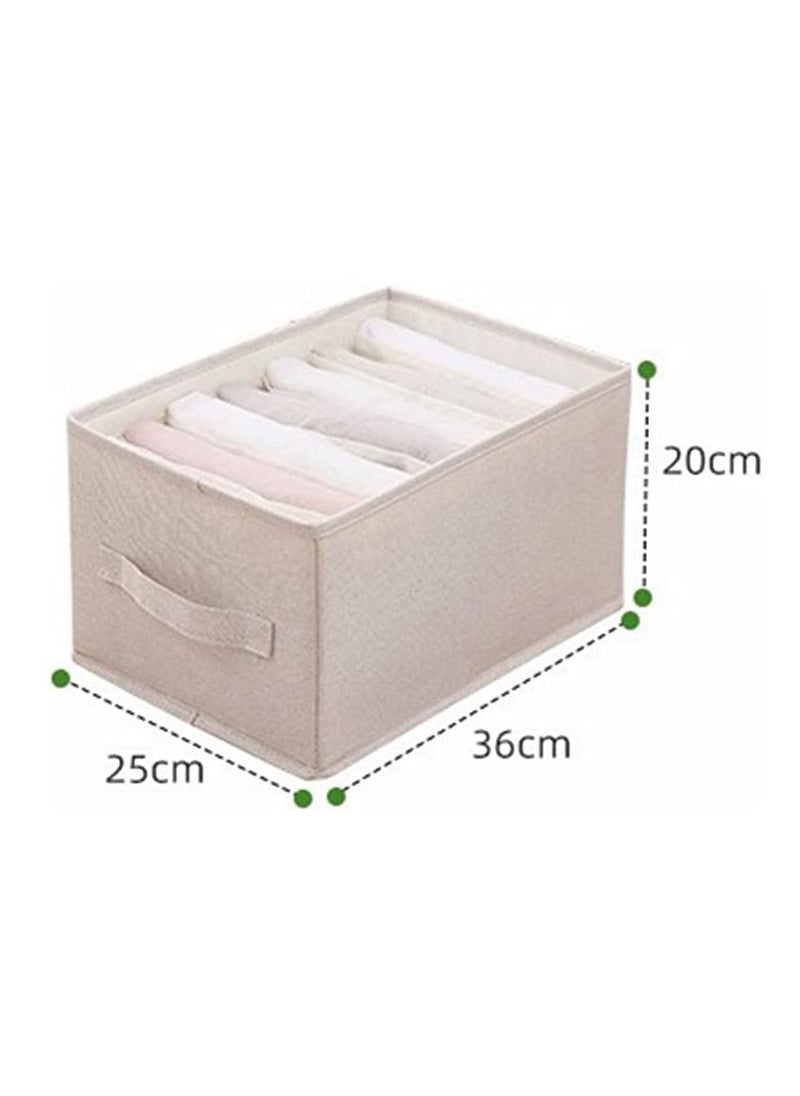 Hawaii Wardrobe Clothes Organizer Jeans Organizer for Closet Drawer Clothing Storage Box Washable and Foldable Mesh Separation Box for T-shirt Pants Legging Jeans 7 Grids 2 Pack  - Image 2