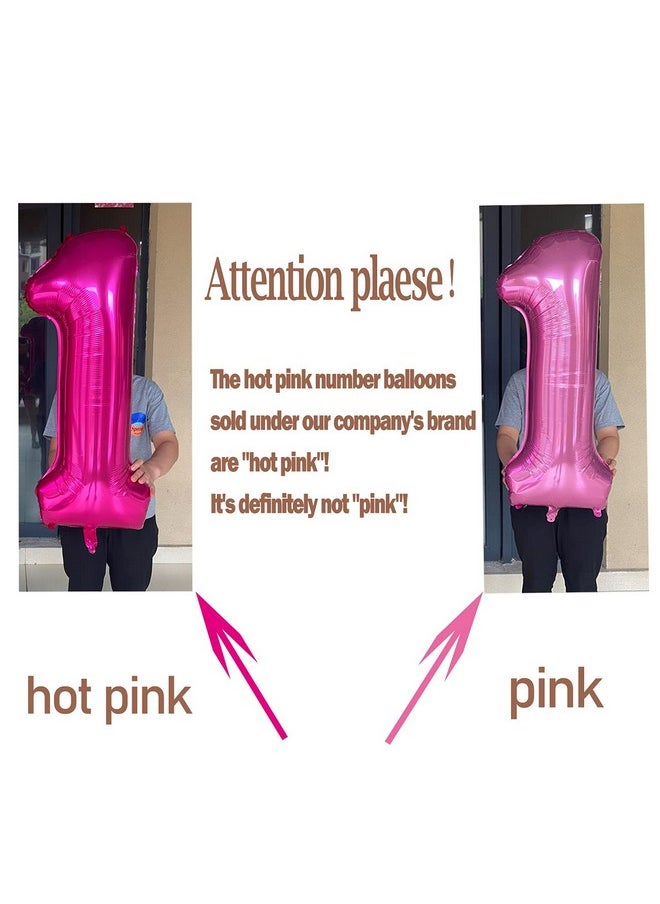 JONHAMWELBOR 10 Balloon Number Hot Pink Jumbo Giant Big Large Number 10 Foil Mylar Balloons Sweet 10Th Birthday Party Anniversary Decorations Supplies For Girl Balloon 40 Inch  - Image 5