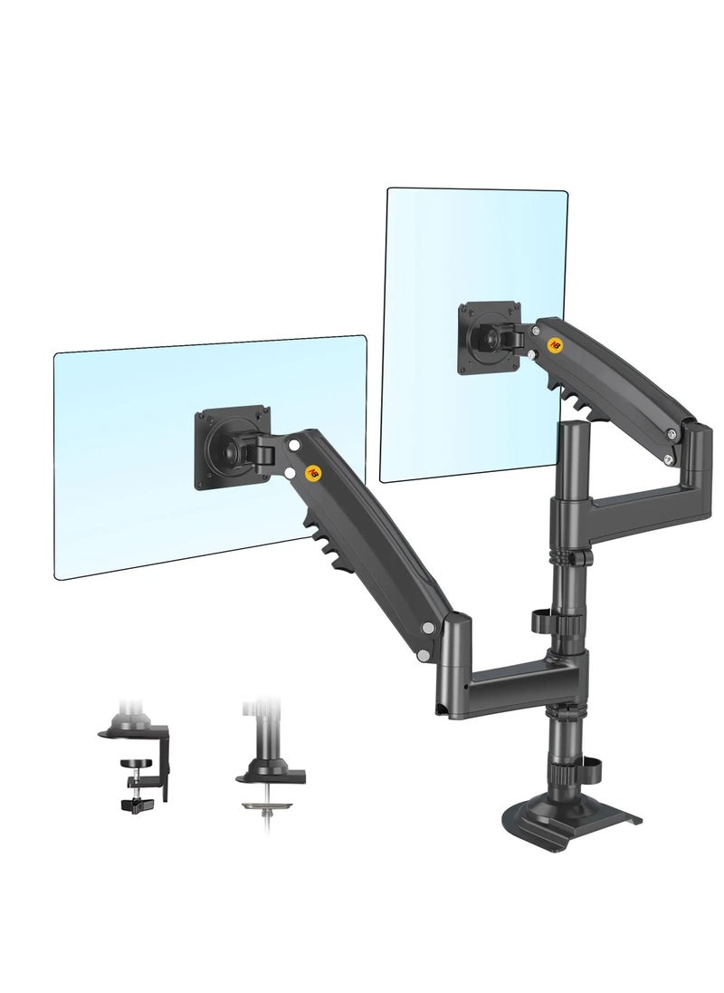 NB ERGONOMIC NB ERGONOMIC Dual Monitor Desk Mount Stand Full Motion Swivel Computer Monitor Arm Fits Two Screens up to 27'' NB H180  - Image 1