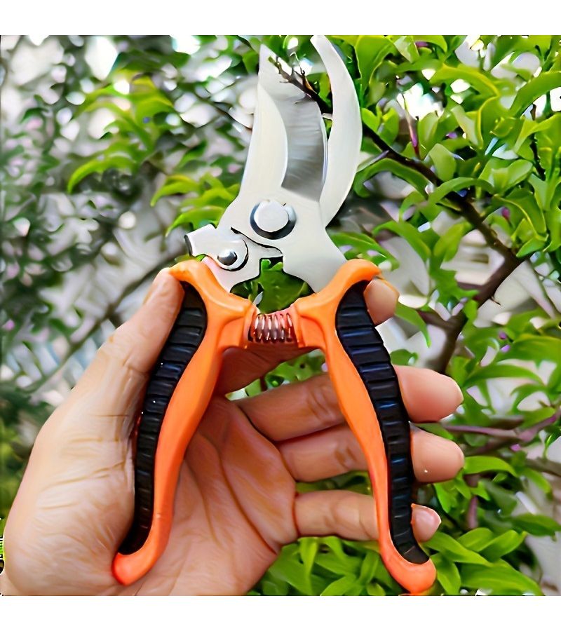 2 Pack Upgraded Spring Assisted Garden Shears With Storage Bag Effortless Non Slip Comfort Grip Sharp - Image 1