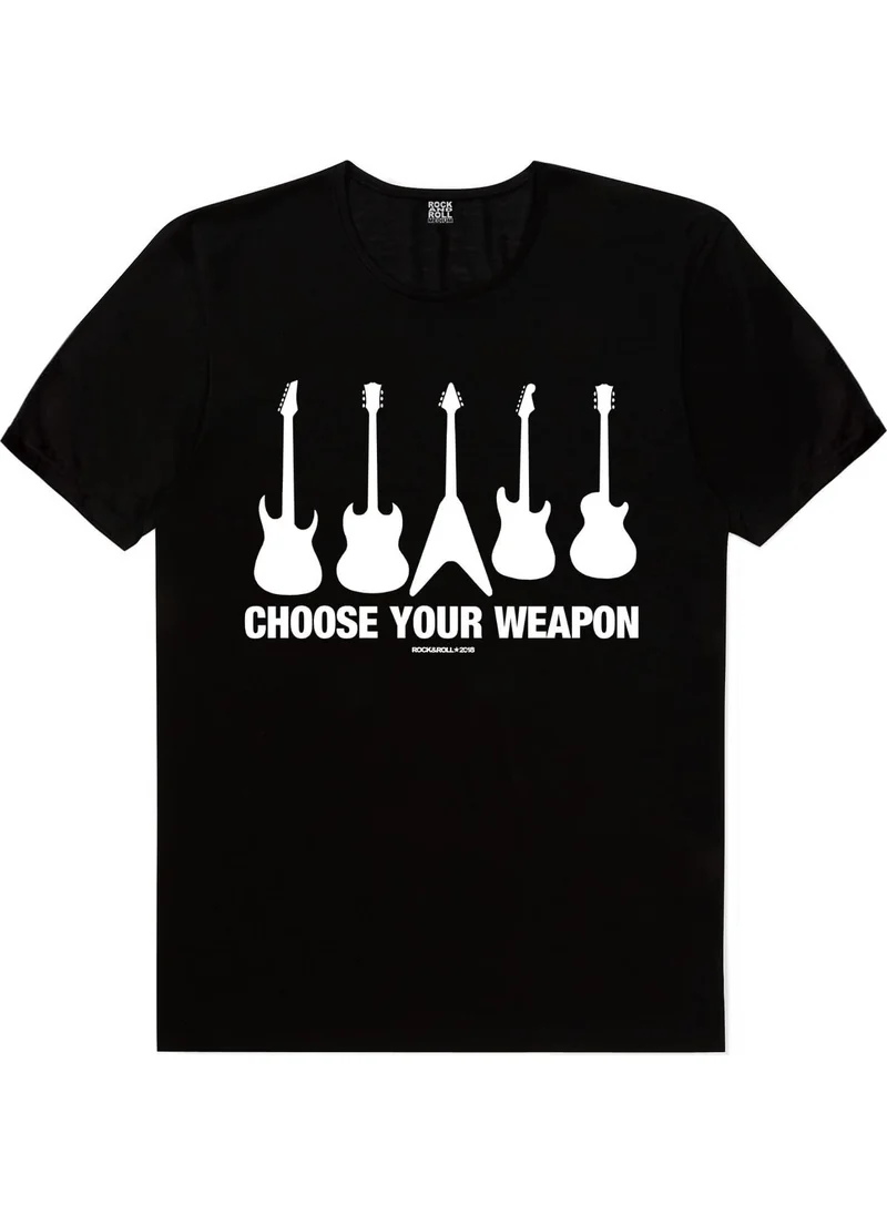 Rock&Roll Choose Your Guitar Black Short Sleeve T-Shirt