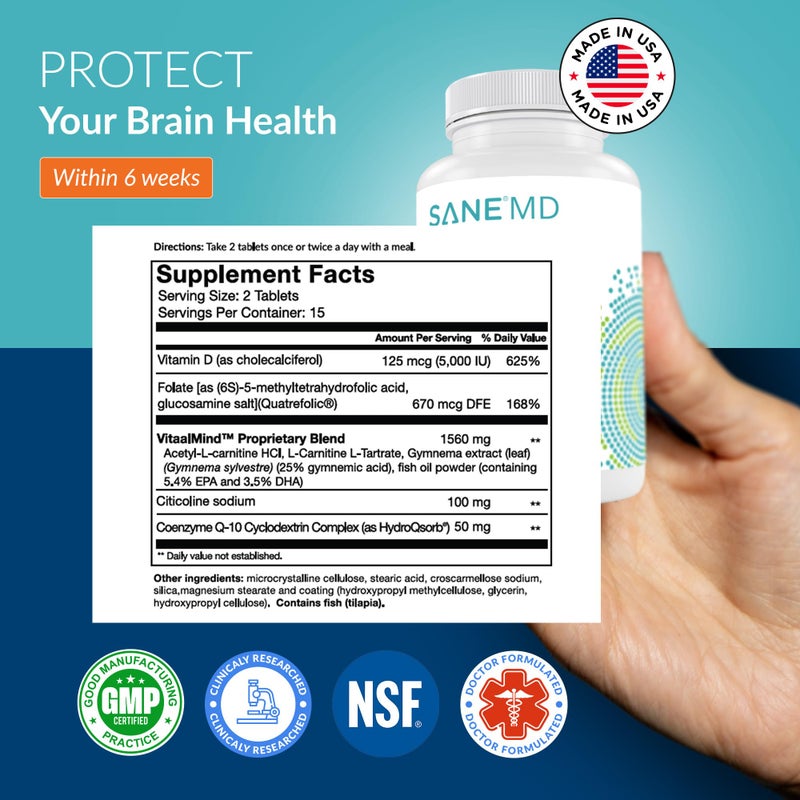 SANE MD Vitaae - Throat Phlegm, Coughing, and Brain Support - Citicoline Supplements for Respiratory, Throat, and Brain Health - Image 2