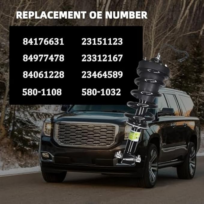 ريحني مجموعة كاملة من الدعامات الأمامية وممتص الصدمات 84176631 84977478، قطعتان من نظام التعليق المغناطيسي للتحكم في الركوب، متوافق مع سيارات كاديلاك إسكاليد وشيفروليه تاهو وسوبربان وجي إم سي يوكون إكس إل موديلات 2015-2020 - Image 4