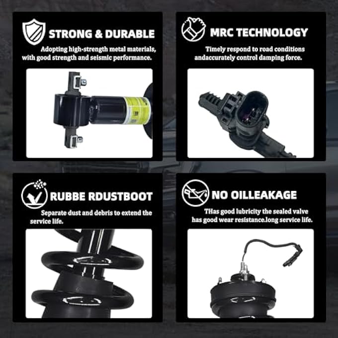 ريحني مجموعة كاملة من الدعامات الأمامية وممتص الصدمات 84176631 84977478، قطعتان من نظام التعليق المغناطيسي للتحكم في الركوب، متوافق مع سيارات كاديلاك إسكاليد وشيفروليه تاهو وسوبربان وجي إم سي يوكون إكس إل موديلات 2015-2020 - Image 5