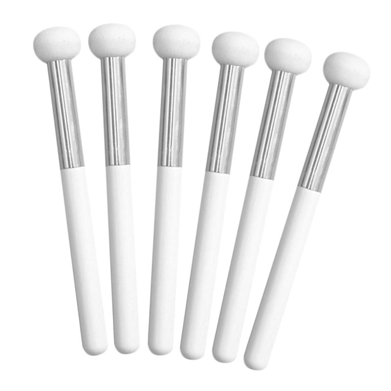 White 6Pcs Mushroom Concealer Brush Sponge Makeup Blender For Face And Nose - Image 1