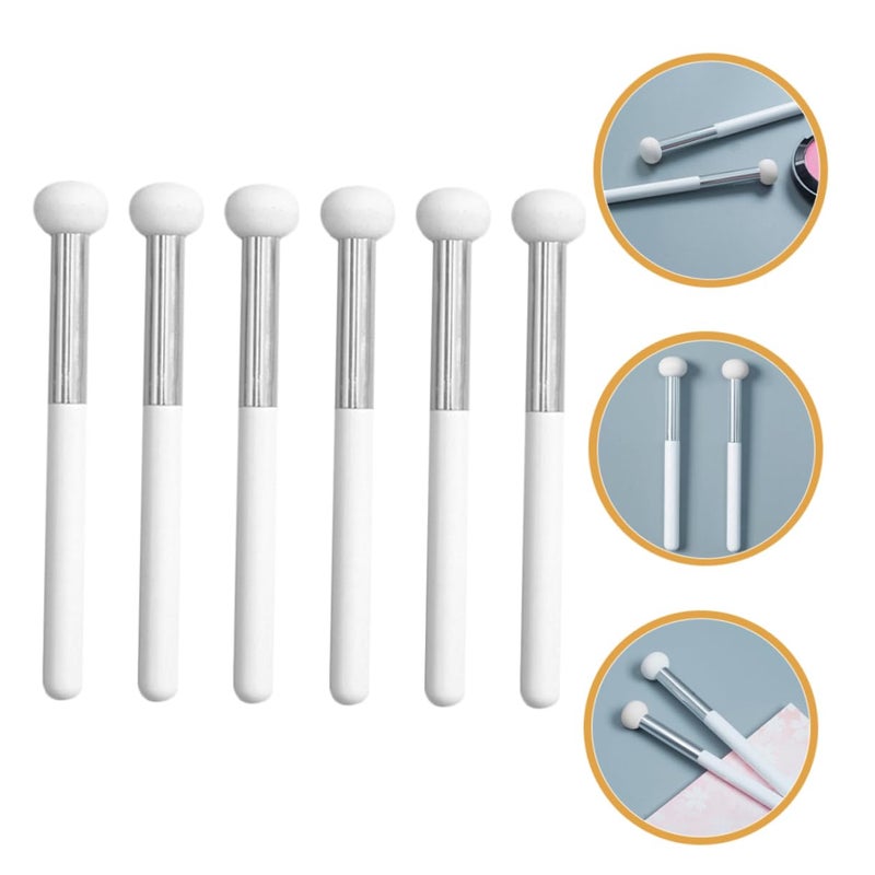 White 6Pcs Mushroom Concealer Brush Sponge Makeup Blender For Face And Nose - Image 3