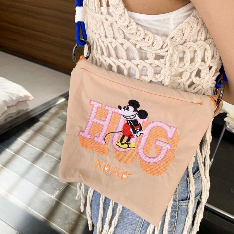 Embroidered Cartoon Tote Bag – Large Capacity Canvas Crossbody Bag for Women - Image 1