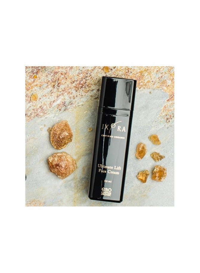 IXORA Ultimate Lift Face Cream - Certified Organic - Tightens, lifts and plumps the skin - stimulates cell regeneration - GMO Free - Vegan Friendly - Image 4