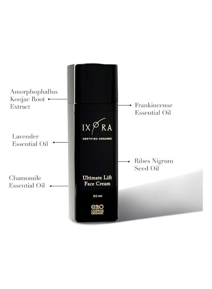 IXORA Ultimate Lift Face Cream - Certified Organic - Tightens, lifts and plumps the skin - stimulates cell regeneration - GMO Free - Vegan Friendly - Image 5