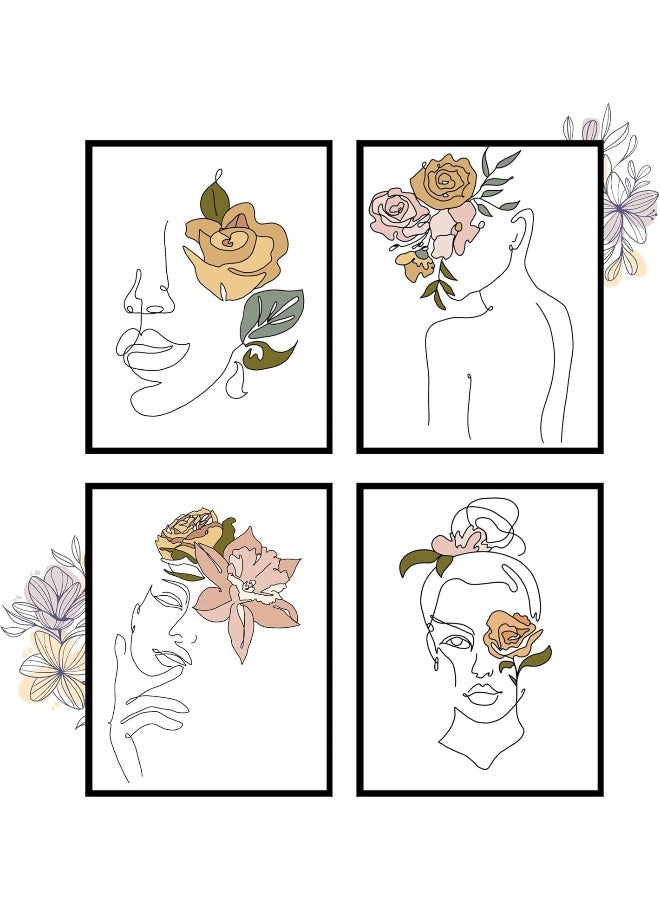 Insire Feminist Wall Art, Line Art, Silhouette Wall Art, Feminine Wall Art, Unframed (8x10â€) - Image 1