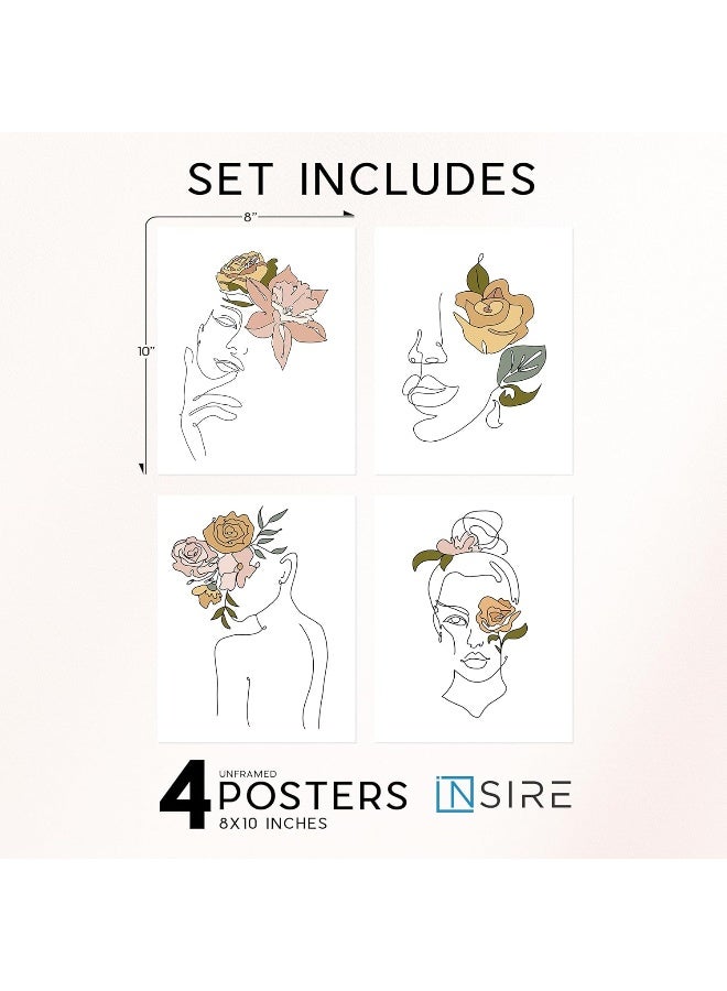 Insire Feminist Wall Art, Line Art, Silhouette Wall Art, Feminine Wall Art, Unframed (8x10â€) - Image 2