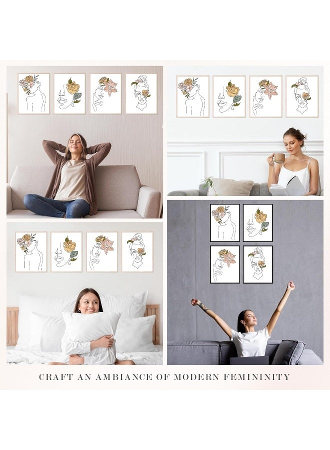 Insire Feminist Wall Art, Line Art, Silhouette Wall Art, Feminine Wall Art, Unframed (8x10â€) - Image 3