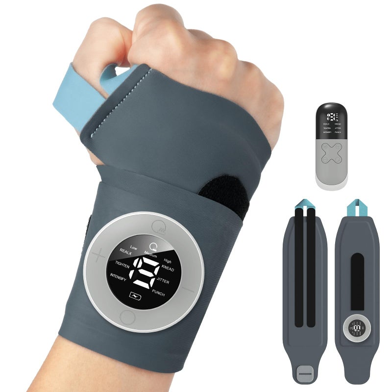 Cozion Cordless Wrist Heating Pad with Pulse Massage, 3-Temperature & 19 Modes for Hand & Wrist Pain Relief, Electric Heat Wrap Soothes Sore Muscles from Typing, Gaming, Sports & Daily Use, Fits Both Hands - Image 1
