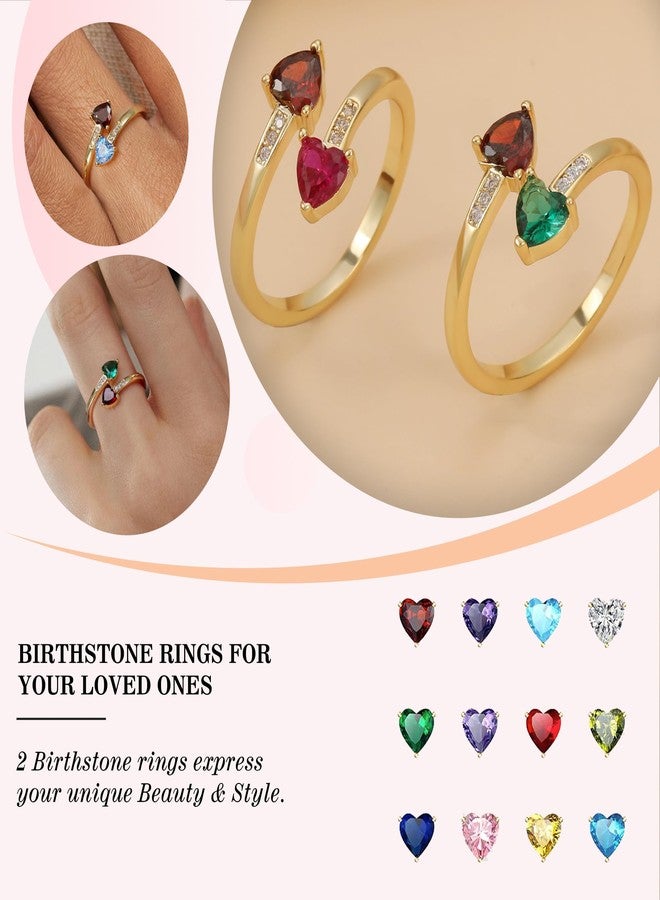 Btysun December Birthday Gifts for Women Christmas Stocking Stuffers March Birthday Gifts for Women Birthstone Rings Adjustable Turquoise Ring Anniversary Wedding Promise Jewelry - Image 4