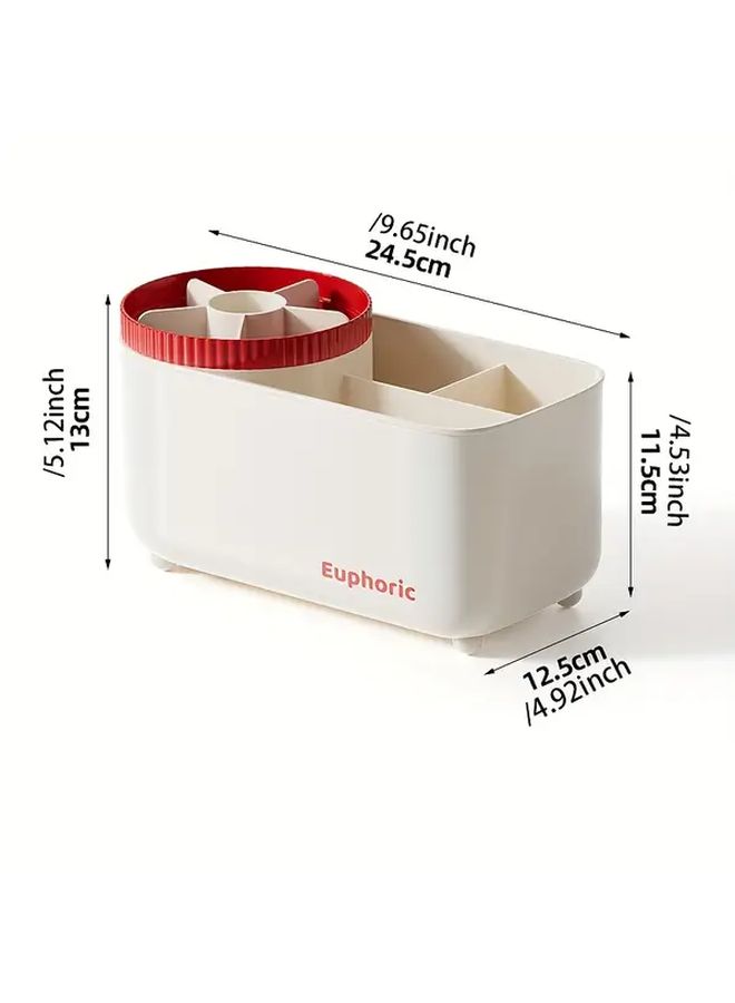 Red Pencil Holder Large Capacity Stationery Organizer Desk Storage Box - Image 4