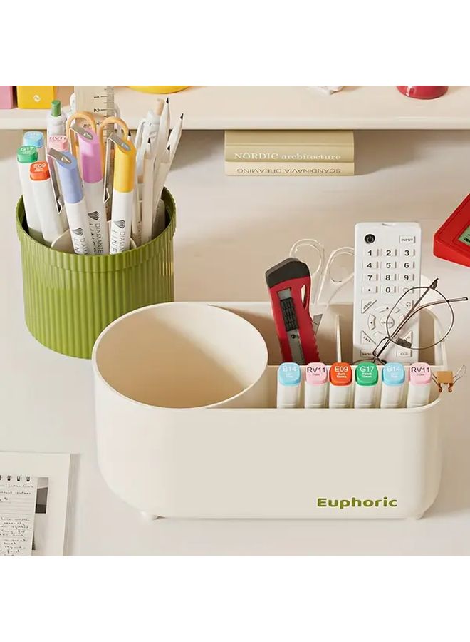 Red Pencil Holder Large Capacity Stationery Organizer Desk Storage Box - Image 5