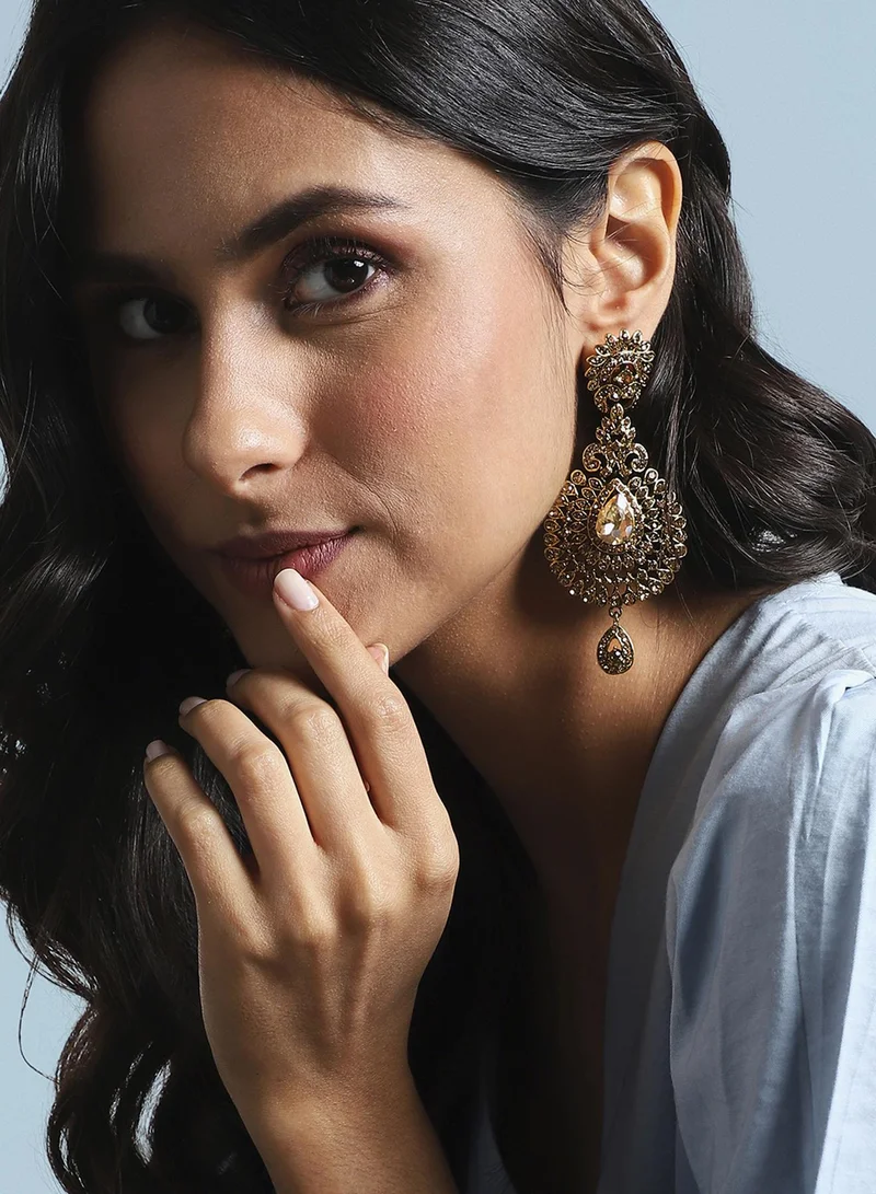 SOHI Crystal Artificial Drop Earring Jewellery