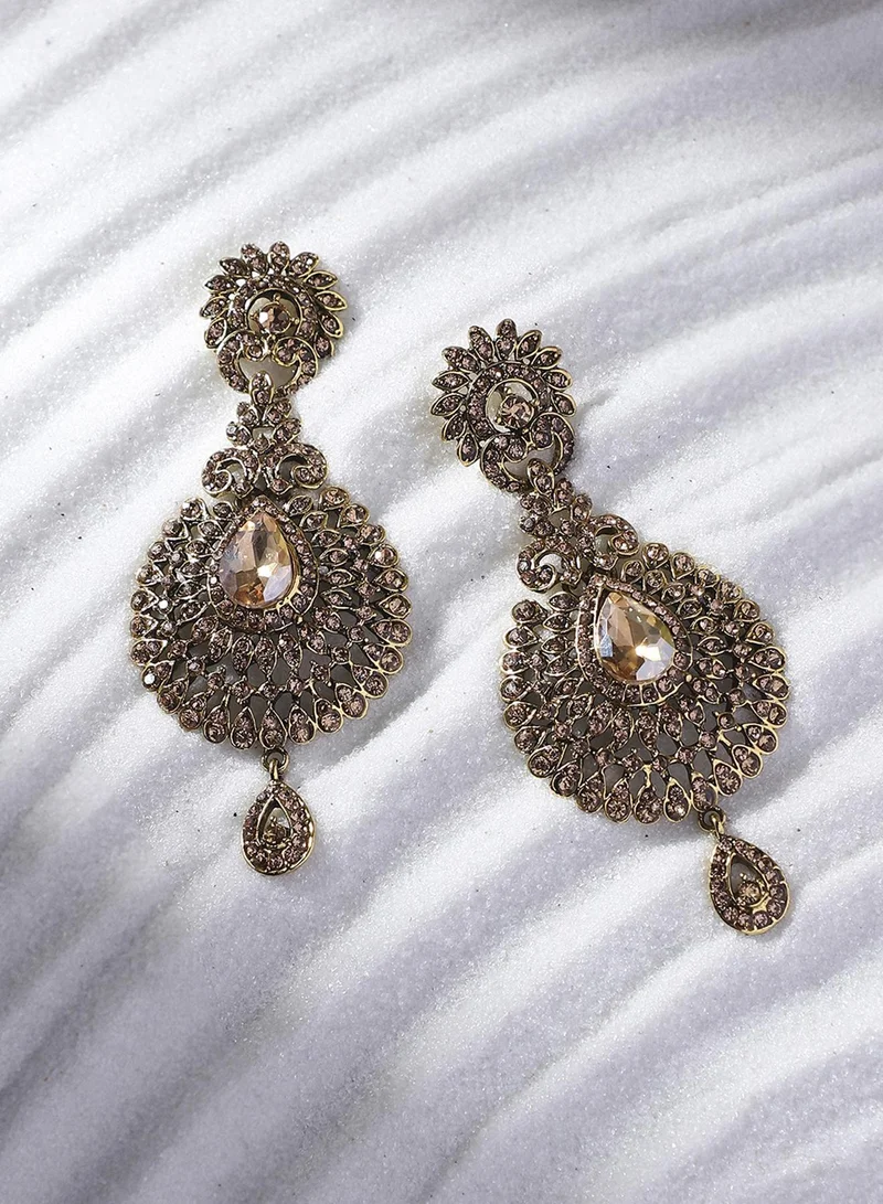 SOHI Crystal Artificial Drop Earring Jewellery