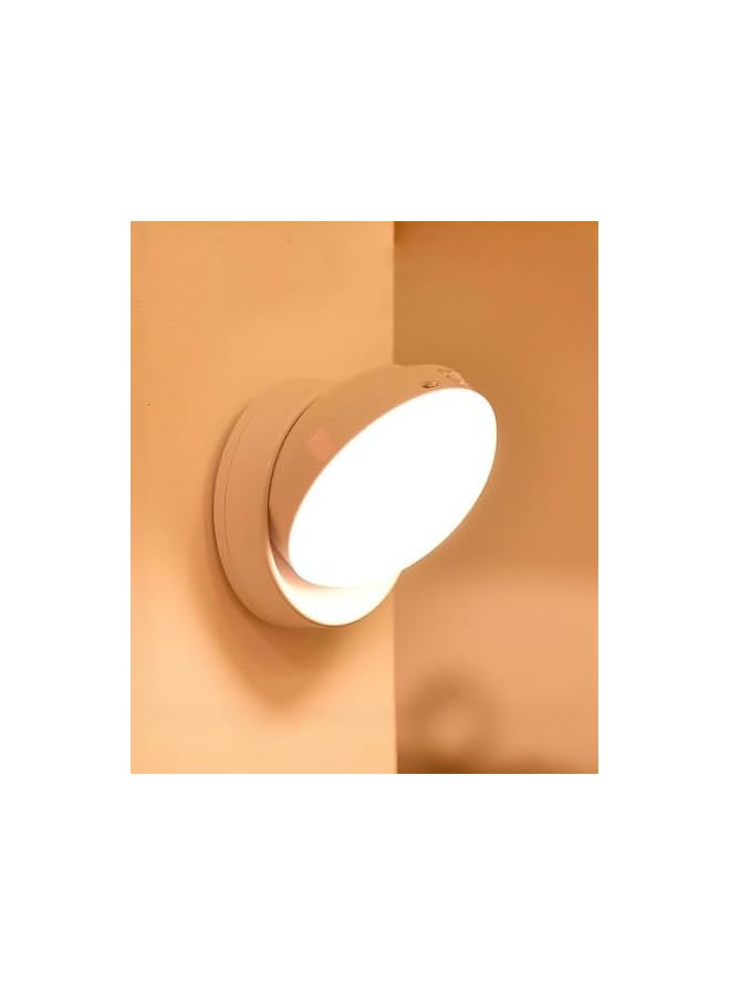 بيتينو مصباح ليلي لاصق، مصباح ليلي بطارية قابلة للشحن، مصباح LED صغير بحساس حركة يدور 360°، مصباح جداري لغرفة النوم، الخزانة، المطبخ، الرواق، المدخل (ضوء دافئ) - Image 1