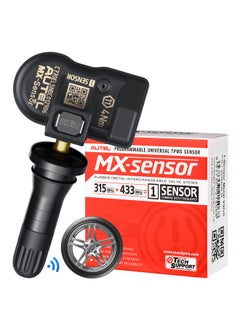 Autel Autel TPMS Sensor MX-Sensor, 315MHz + 433MHz Dual Frequency Tire Replacement Sensor for All Cars, Same as OE Sensor, 100% Cloneable Pressure Monitor System Sensor (Rubber Valve, Press-in, 1PCS)  - Image 1