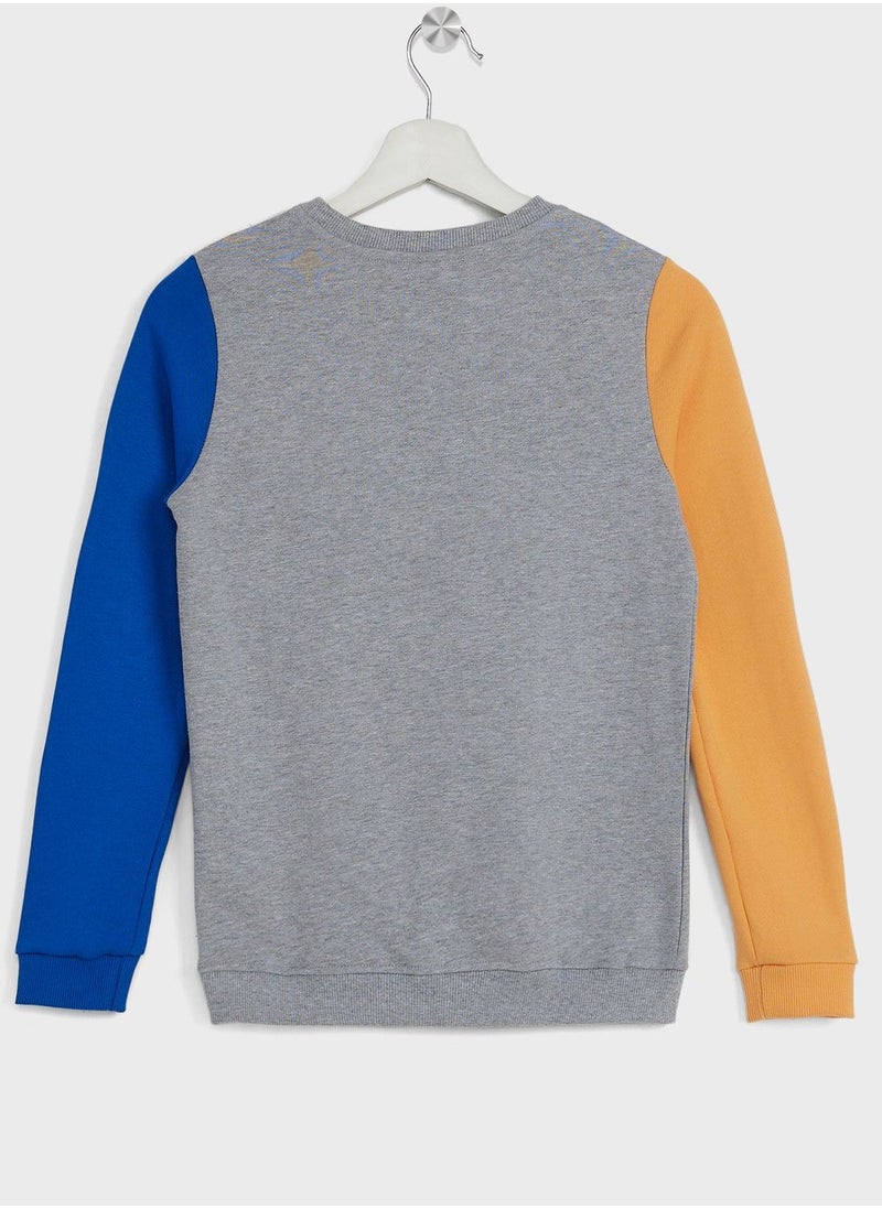 Pinata - Boys Colorblock Printed Sweatshirt And Jogger Set - Image 1