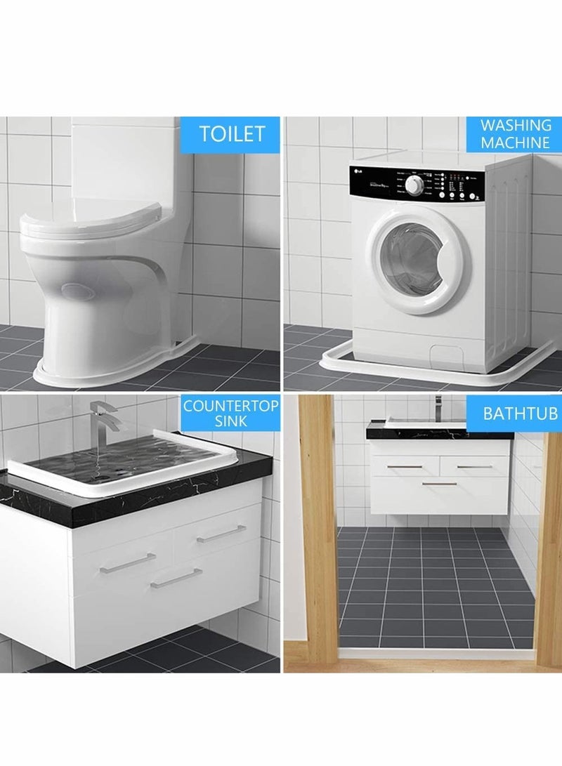 Excefore Collapsible Shower Water Dam Shower Stopper Barrier and Retention System and Keeps Water Inside Threshold Dry and Wet Separation Suitable for Bathroom and Kitchen, 1M  - Image 4