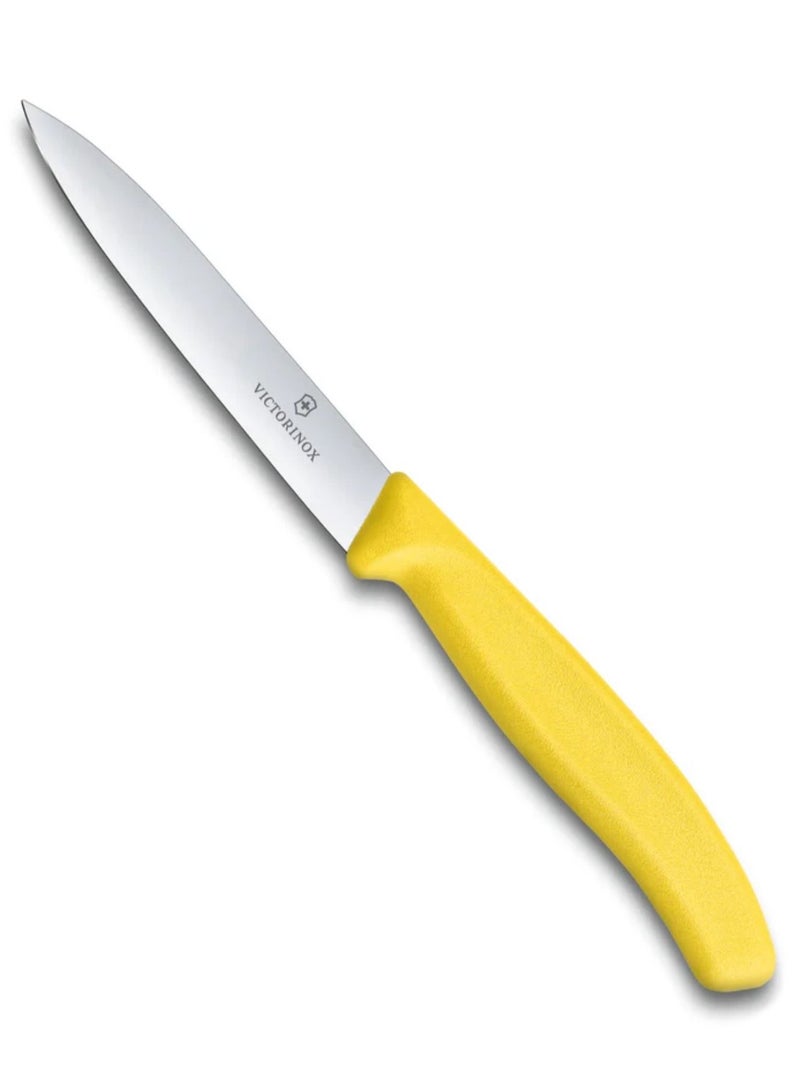 VICTORINOX KITCHEN Victorinox Swiss Classic Paring 4" straight Spear Point Blade 5/8" Width at Handle Yellow  - Image 1