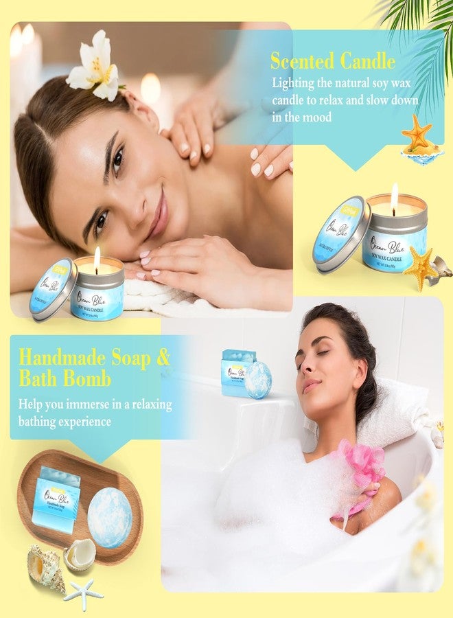 GiftPeak Birthday Gifts for Women, Ocean Scented Relaxing Spa Gift Baskets for Women Mom Her Wife Sister Friends Coworker Employee, Self Care Bath and Body Gift Set for Mother's Day Birthday Inspirational Gift - Image 5