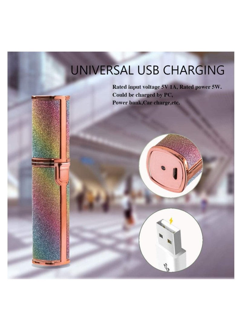 2 in 1 Eyebrow Trimmer & Facial Hair Remover for Women, Rechargeable Eyebrow Razor and Painless Hair Removal, Hair Trimmer and Body Shaver for Lips Nose Face with Two Replacement Heads & LED Light - Image 3