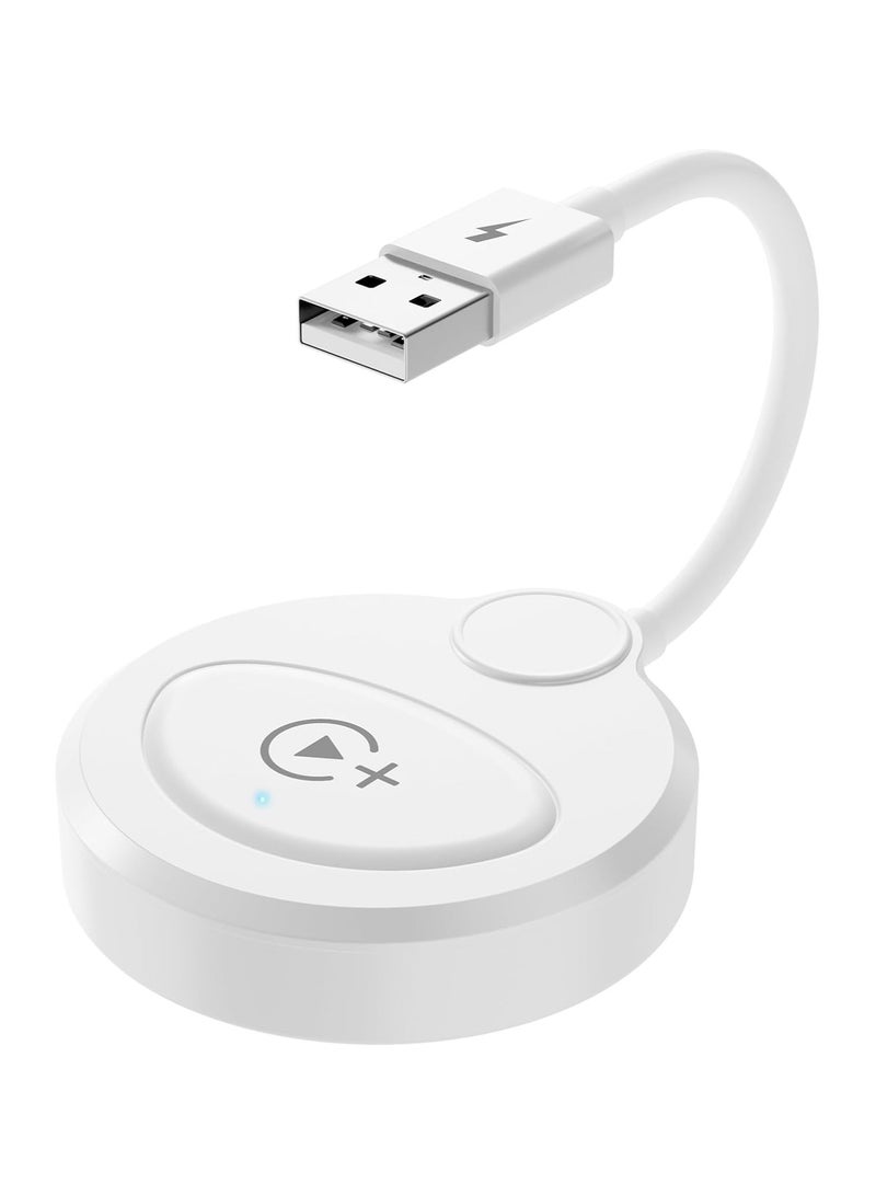 SYOSI CarPlay Wireless/Android Auto Adapter, for Factory Wired, CarPlay 2024 Upgrade, Plug & Play Dongle Converts Wired to Wireless for Cars from 2015 & iOS 10+, Plug Play, NO Need Download App (White) - Image 1