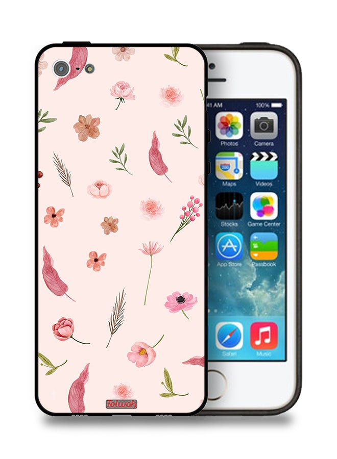 Tolwak Apple iPhone 5/5s/SE Protective Case Leaves And Roses Pattern - Image 1