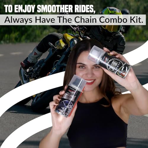 MIKANIX Combo Of Chain Lubricant + Cleaner + Motocycle & Car Polish With Cleaning Brush Cleans Shines & Protects Your Bike Chain | Car Interior & Exterior Cleaning (550 ml) (Pack of 4) - Image 5