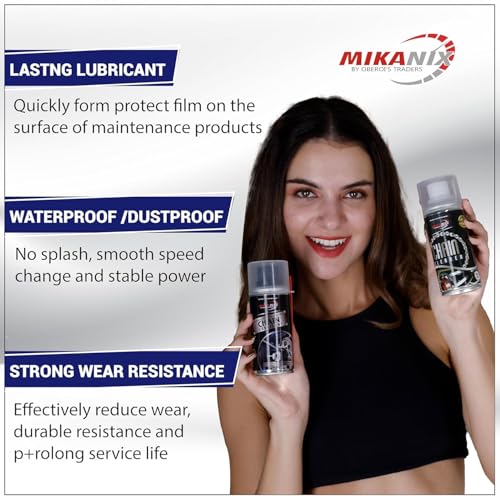 MIKANIX Combo Of Chain Lubricant + Cleaner + Motocycle & Car Polish With Cleaning Brush Cleans Shines & Protects Your Bike Chain | Car Interior & Exterior Cleaning (550 ml) (Pack of 4) - Image 3