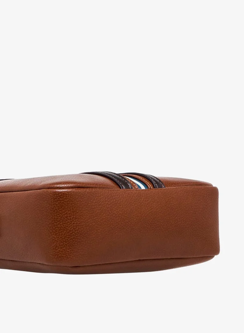 DUCHINI TAN Striped Crossbody Bag with Adjustable Strap for Men | Best Price UAE