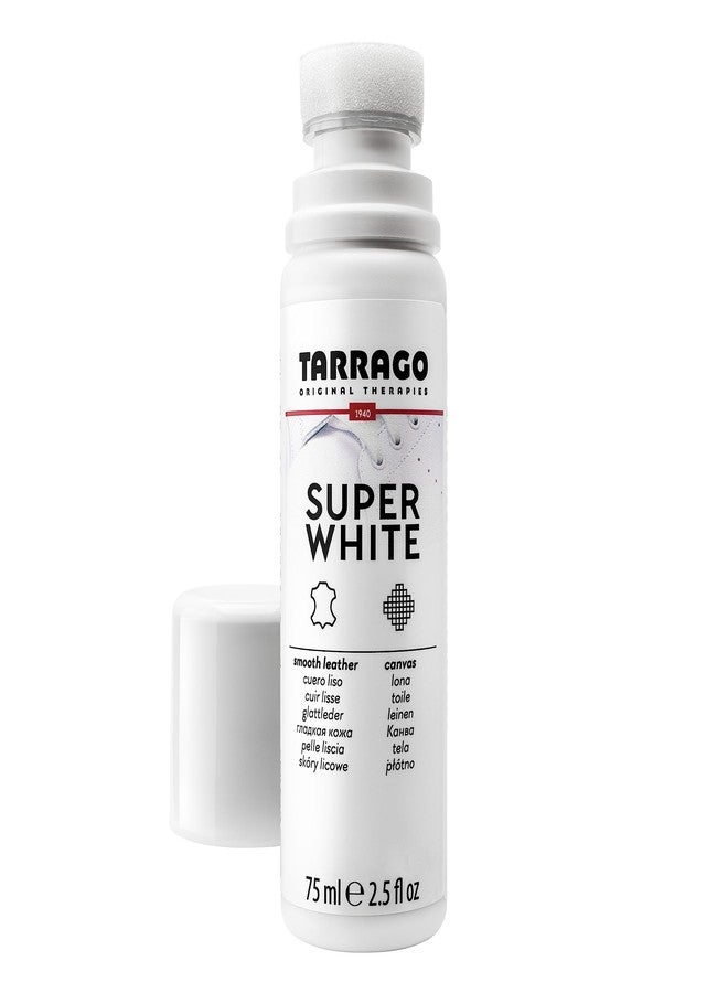 Tarrago Super White- Shoe Whitener Instant Cleaner for Sneakers with Applicator Tip for Leather Renew 75mL - Image 1
