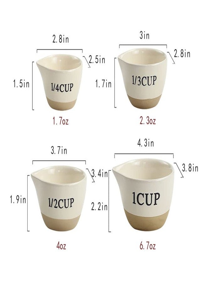 RockTrend Ceramic Milk Measuring Cup Egg Measuring Bowl Baking Bowl, set of 4 - Image 2