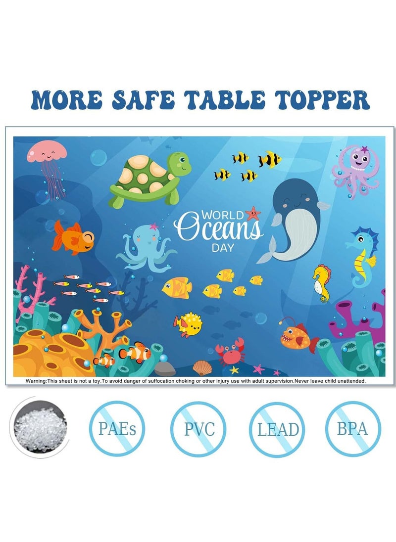 20-Piece Disposable Stick-On Baby Placemats, Waterproof Placemats for Restaurants and Travel