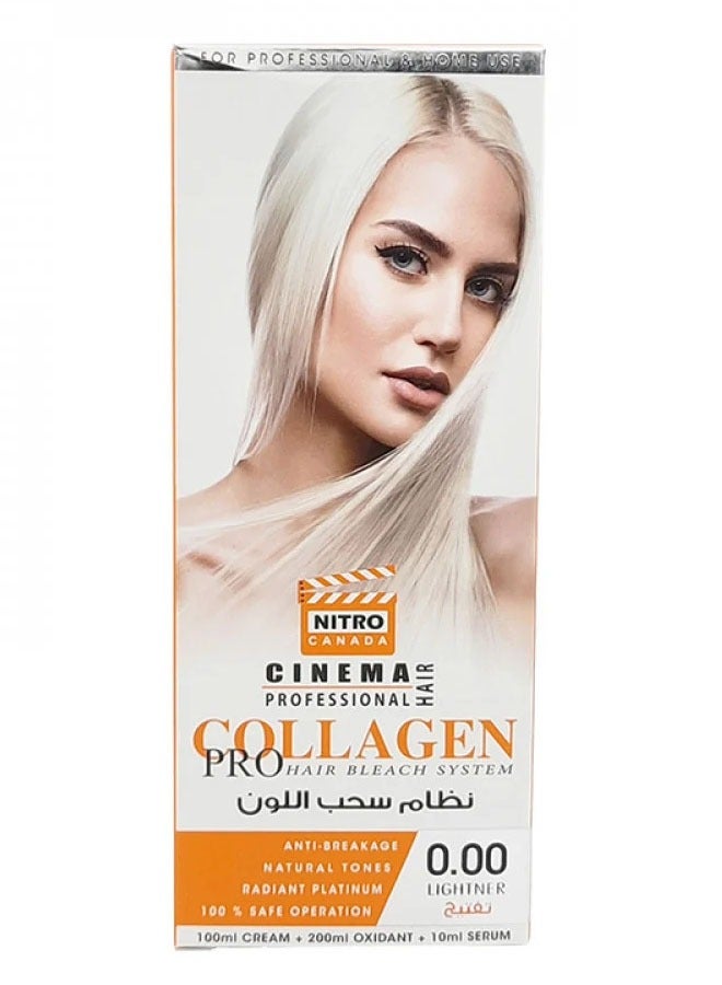 نيترو كندا نظام تبييض الشعر الاحترافيّ سينما كولاجين برو 0.00 لايتنر متعدد الألوان 310 ملليلتر - Image 1