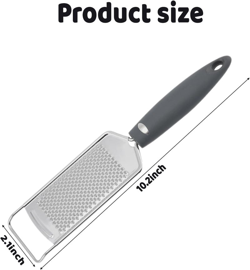 BOBOAR Lemon Zester Stainless Steel Cheese Garlic Grater Tool with Handle for Kitchen with Handle - Image 2