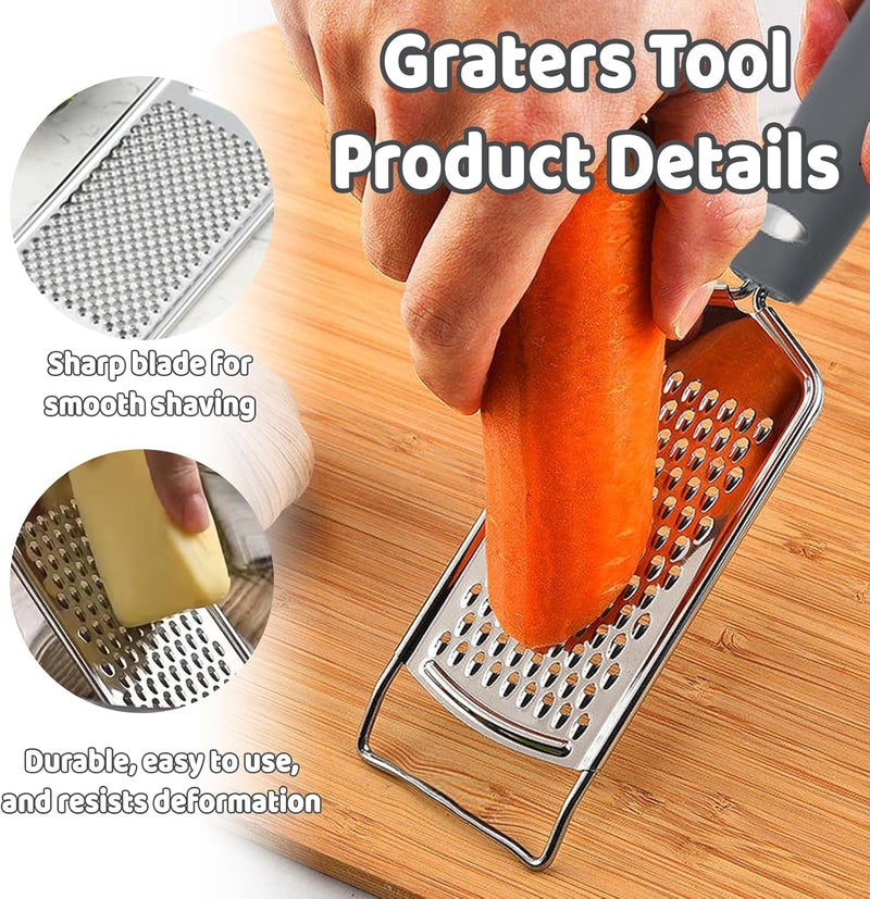 BOBOAR Lemon Zester Stainless Steel Cheese Garlic Grater Tool with Handle for Kitchen with Handle - Image 3