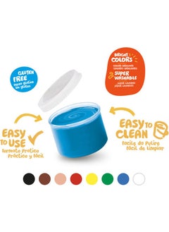 carioca Baby Finger Paint 8 Colors 8 x 50 ml Super Washable Ages 2+  - Image 2