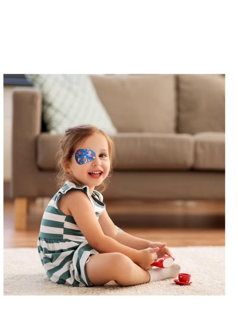 Unewshi Adhesive Eye Patches 60 Pcs Kids Girls Patches Toddler Bulk Patch Fabric Breathable Fun Cute Designs Cotton Bandages For Light Blocking 12 Styles - Image 4