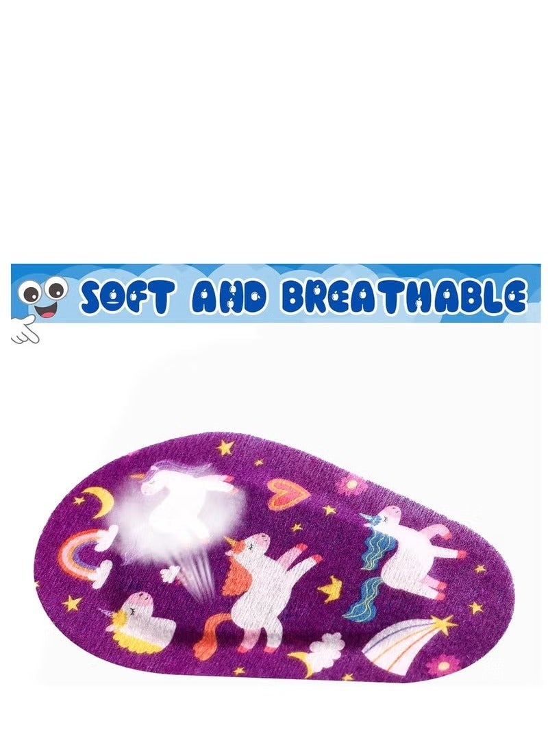 Unewshi Adhesive Eye Patches 60 Pcs Kids Girls Patches Toddler Bulk Patch Fabric Breathable Fun Cute Designs Cotton Bandages For Light Blocking 12 Styles - Image 3