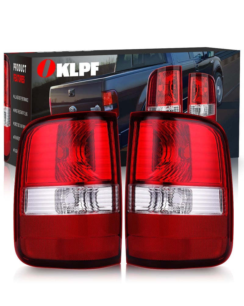 ضوء الفرامل الخلفي OKLPF متوافق مع فورد F150 2004 2005 2006 2007 2008 استبدال مجموعة ضوء الذيل الأحمر تشمل صندوق فاخر جانب السائق والراكب