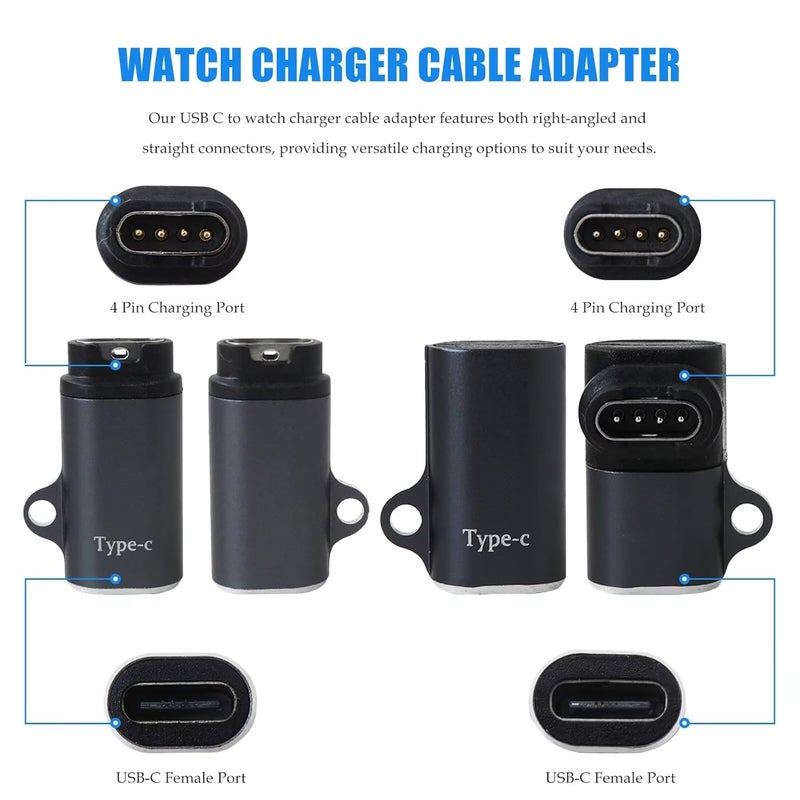 BOTTLESTALK 4 حزمة USB C كابل شحن ساعة جارمين فوريرنر 965 955 945 935 645 265 255 245 165 55 45 745 735XT - Image 3