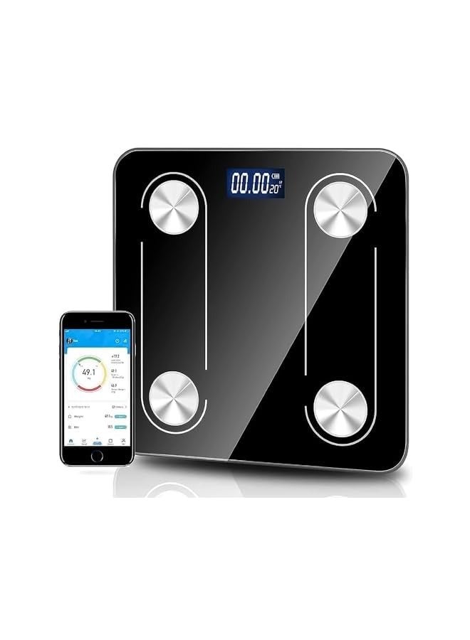 PROMASS Weight Scale With Bluetooth, Wireless Scale for Body Weight, Body Composition Analyzer with Smartphone App for 14 Key Body Indicators(BMI/Weight/Body Fat/Resting Heart Rate) - Image 1