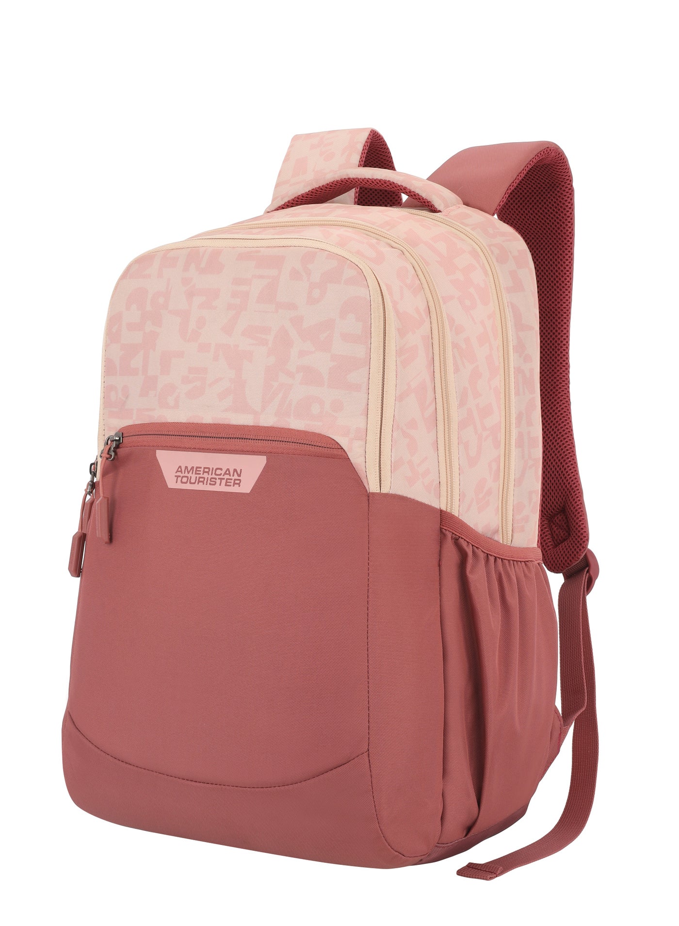 Alden 15.6" Laptop Backpack Polyester 32L Capacity, Powder Pink|Spacious Interior|Front Pocket Compartment|Water Repellent Material|Ergo Back & Shoulder|Adjustable Strap|Bottle Holder - 1 Year International Warranty
