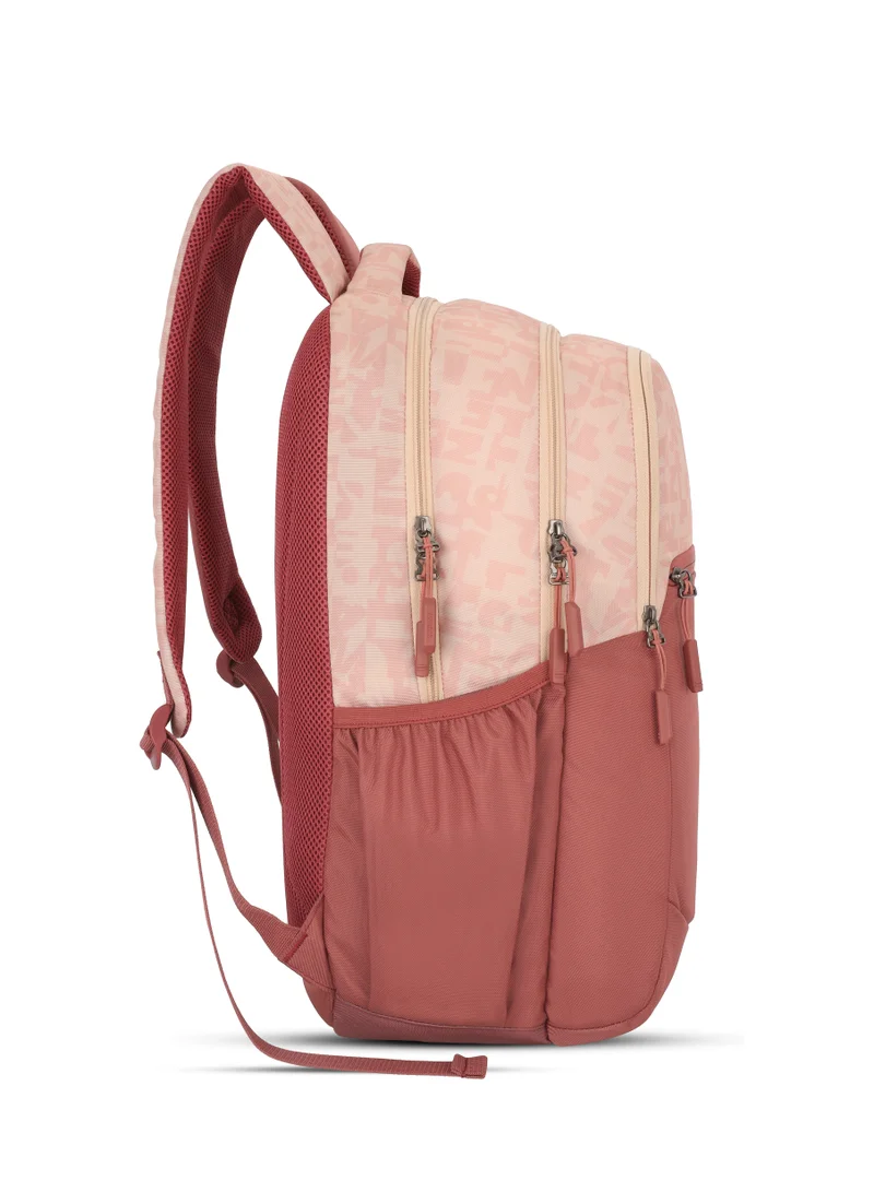 AMERICAN TOURISTER Alden 15.6" Laptop Backpack Polyester 32L Capacity, Powder Pink|Spacious Interior|Front Pocket Compartment|Water Repellent Material|Ergo Back & Shoulder|Adjustable Strap|Bottle Holder - 1 Year International Warranty